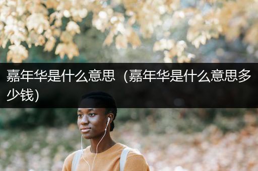 嘉年华是什么意思（嘉年华是什么意思多少钱）